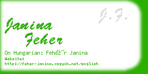 janina feher business card